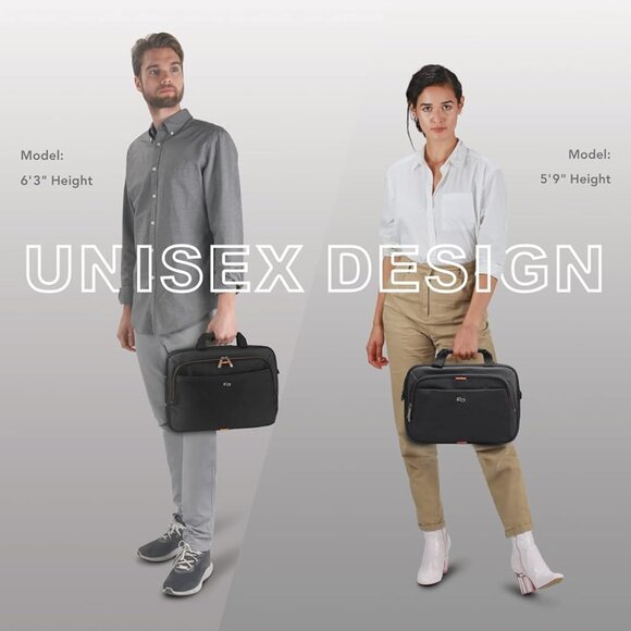 SOLO Slim Brief Laptop/Notebook Shoulder Bag Briefcase - Picture 2 of 15